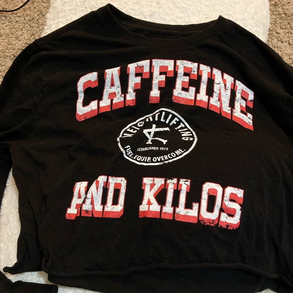 Caffeine and Kilos crop sweatshirt